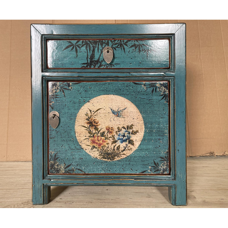 Alphonzo 45cm W Solid Wood Bedside Table