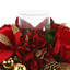 Hydrangea Holiday Candleholder With Ornaments, Pinecones And Bows