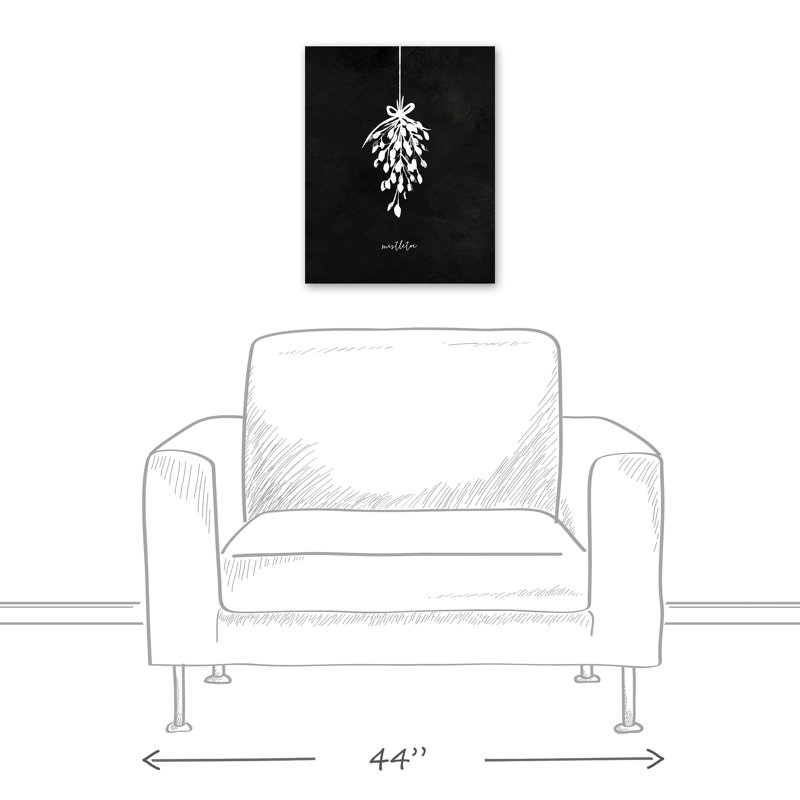 «Black and White Mistletoe», impression sur toile