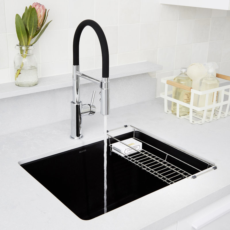 Évier à lessive à simple cuve 25 "LGR SILGRANIT - noir charbon, Noir charbon