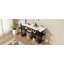 Console étroite avec plateau en marbre, table de hall d'entrée rétro avec tablette ouverte, table de canapé pour le vestibule, le couloir et le salon-2059334908