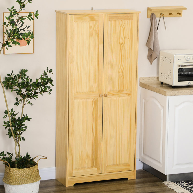 Armoire de rangement de cuisine, armoire autoportante avec portes et tablette