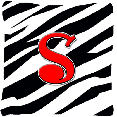 Monogramme initiale Zebra intérieur/extérieur Throw Pillow