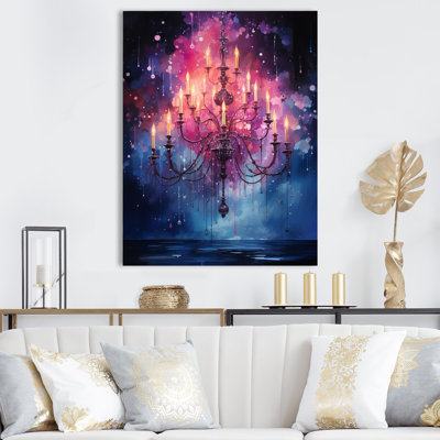 Leighia lustre surréel pointillisme encadré sur toile
