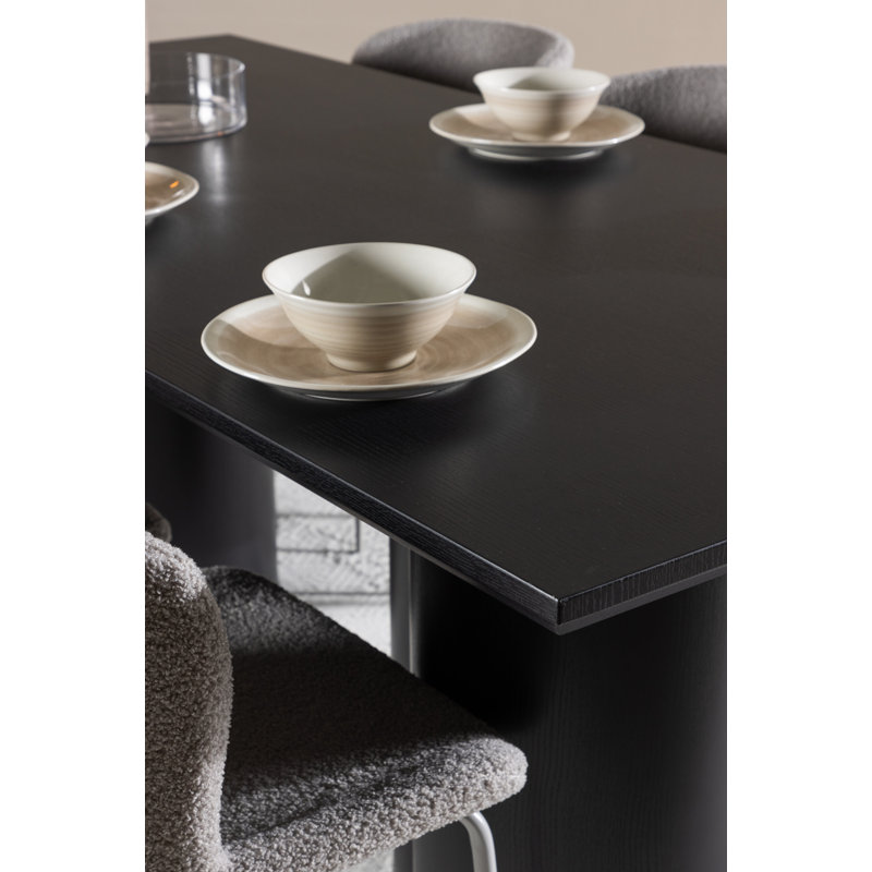 Wentworth 6 -Person Dining Set, Black, Grey, Grey
