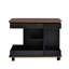 Table de bout réglable avec roulettes, table d'appoint moderne multifonctionnelle avec plateau relevable, plateau tournant à 360 ° et espace de rangement-115659939