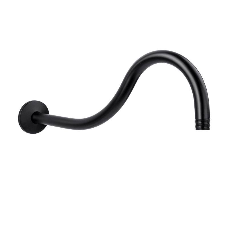 Bras de douche avec bride 16 po, Noir