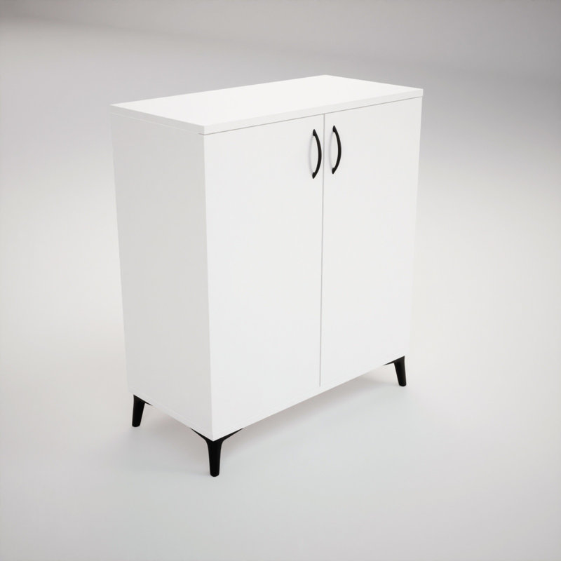 12 Pair Shoe Storage Cabinet, White