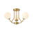 3-light Modern Sputnik Globe Semi Flush Mount-919542978