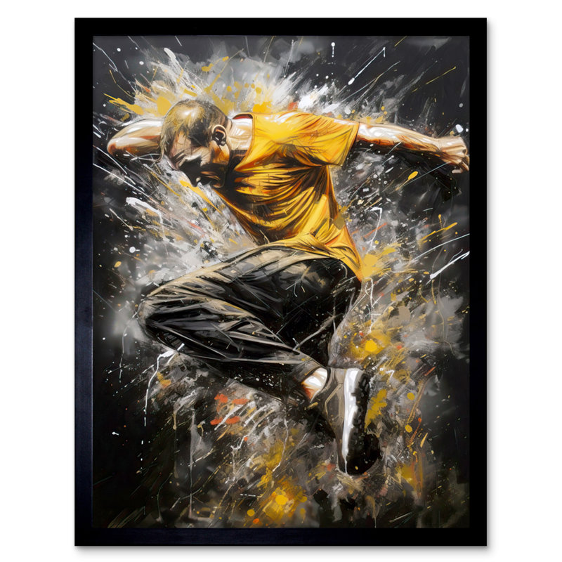 Auburntown Parkour Jump Action Shot Splat Portrait - Single Picture Frame Print