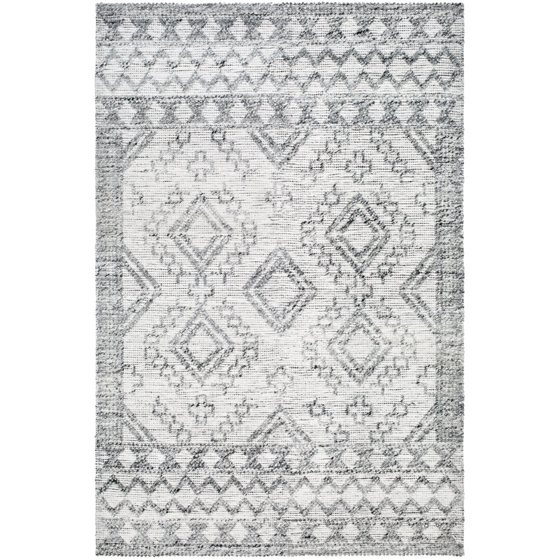 Geometric Area Rug, Gray, Rectangle 2' x 3'