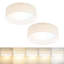 Plafonnier encastré cylindrique moderne 15 pouces 2 pièces - 5 lumières à intensité variable, 24 W