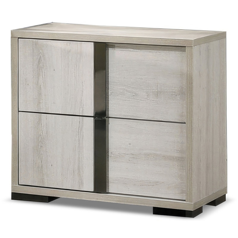 Table de chevet 2 tiroirs Tussey