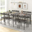Winston Porter 5pcs Dining Table Set For 4 Rectangular Kitchen Table & 4 Chairs With Metal Frame Cement