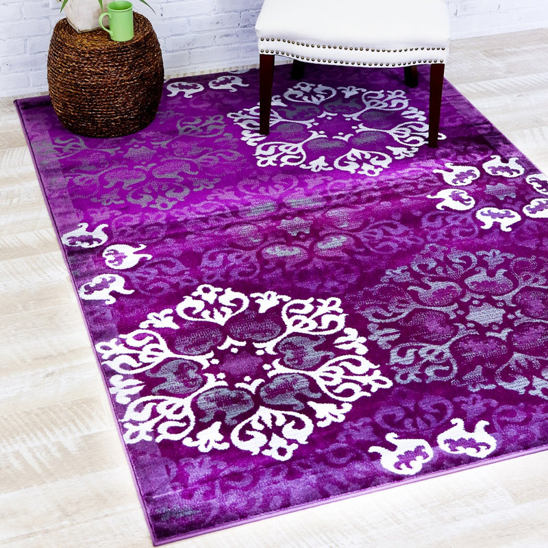 Tobis violet tapis intérieur/extérieur, 2' x 3'