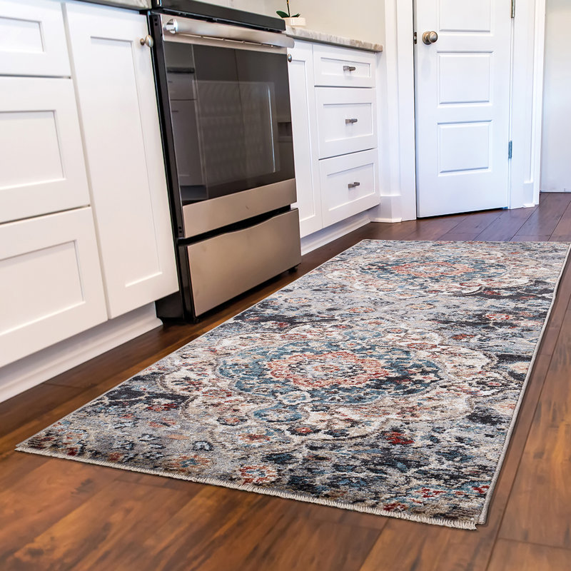 Blue Moroccan No Distressing Multi Antique Aesthetic Area Rug, Rectangle 7'10" x 10'6"