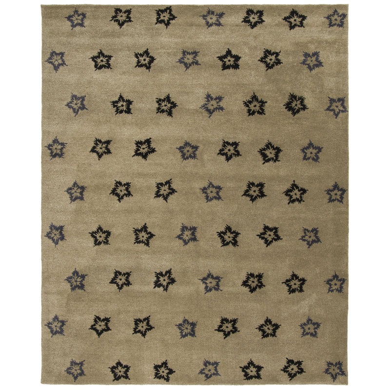 Soho Hand Tufted Wool Floral Rug, Square 8'