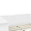 Lit plateforme double en bois avec 6 tiroirs, tablettes, bureau et garde-robe-284977236