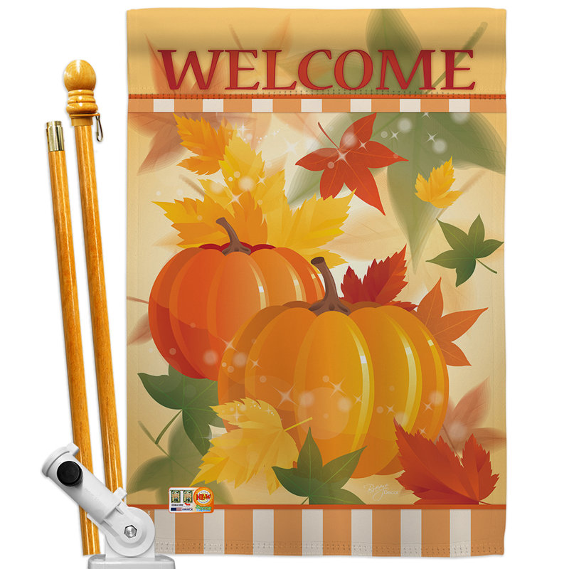 Double Sided 40.00 in. H x 28.00 in. W Polyester Flag set