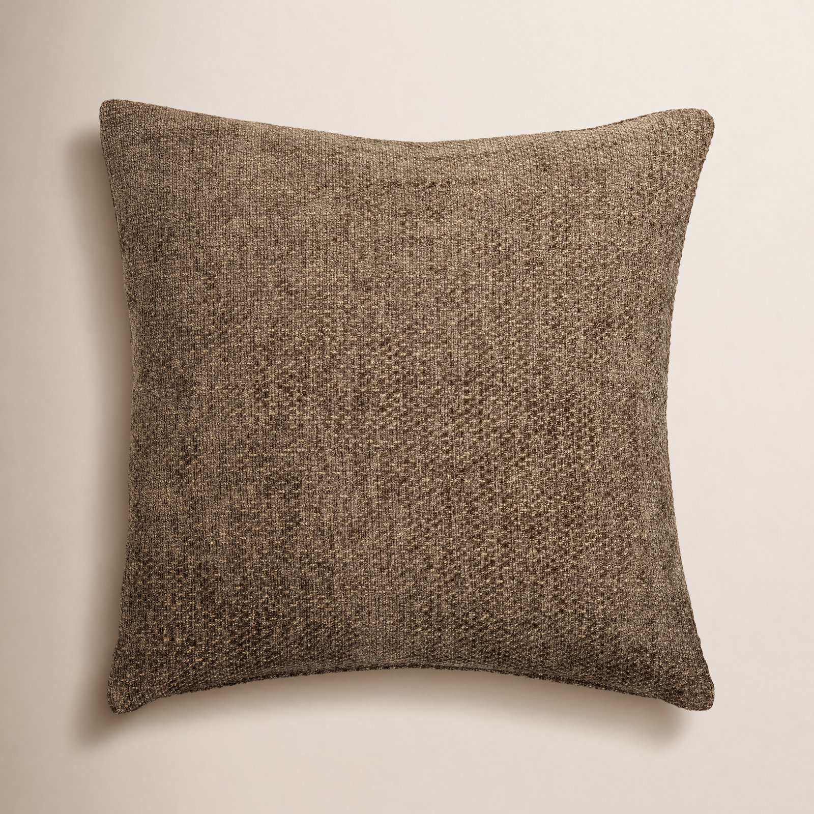 Throw Pillow, Feather, Espresso, 22" x 22"
