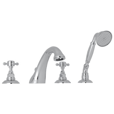 Viaggio 4-Hole Deck Mount Tub Filler