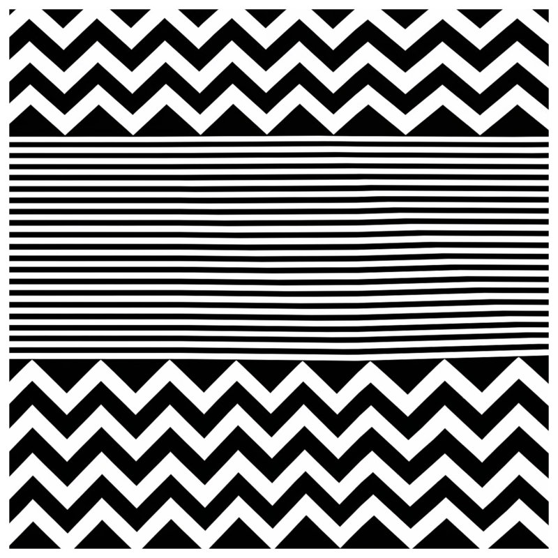 Édredon noir à rayures en zigzag, Twin Extra Long
