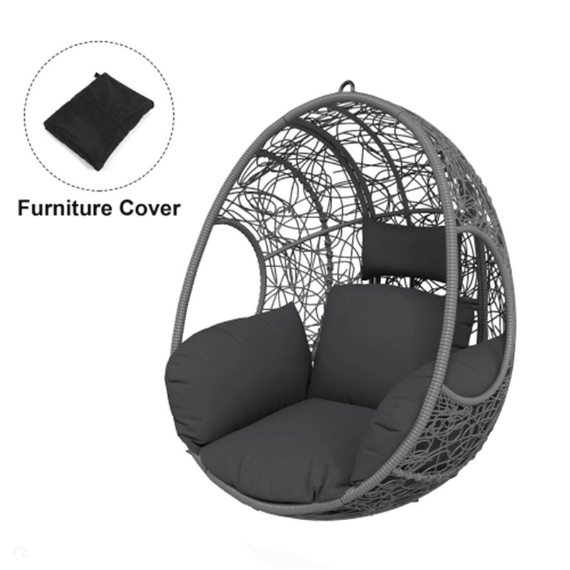 Fauteuil à œufs, support avec 350 lb, imperméable (sans le support), Gray, Black