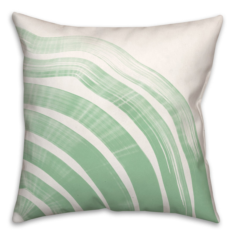  Coussin décoratif intérieur / extérieur No Motif, 18 po x 18 po, Vert