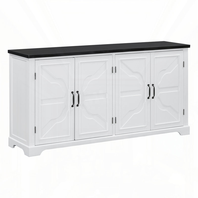 Buffet en bois de style champêtre, Blanc