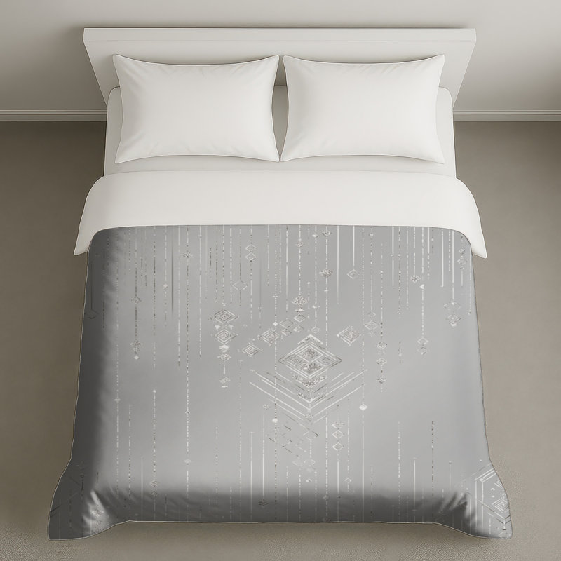 Housse de couette à motif géométrique abstrait Art Deco, Grand lit