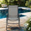 Chaises de salle à manger de patio en acier durable, conception empilable moderne pour une utilisation extérieure