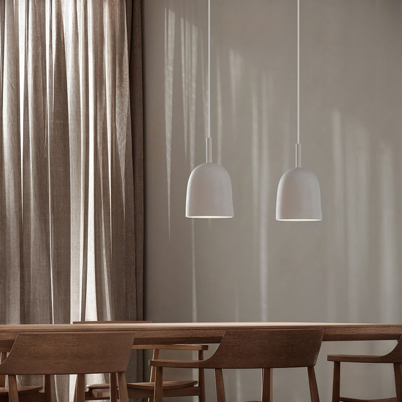 Vessel Pendant Light, Snow, White, 24.5'' H x 9'' W x 9'' D