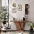 66" L Modern X-Leg Console Table With Solid Wood Veneer, Sturdy Entryway Hallway Table For Small Space, Mid-Century Narrow Sofa Table With Geometric Design & Wide Top, Walnut-840579560-840579561-840579566