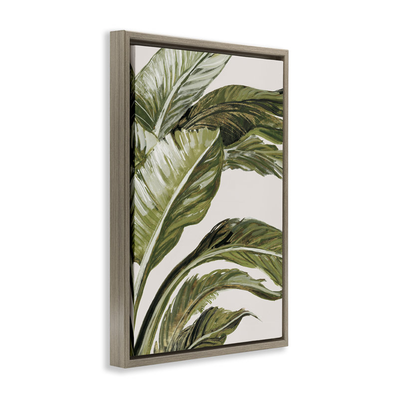 Cadre flottant vert aux teintes tropicales, design par Jacob Q, Cadre flottant orme Montalcino, H 25 po x l 17 po