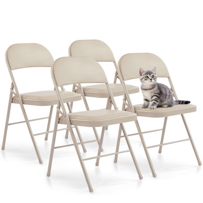 Crossland PU Leather Padded Folding Chairs