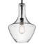 Suspension Kichler Everly Olde Bronze 15,25 po à une lumière avec abat-jour transparent en forme de larme à bulles-1254441227-1254475800-1268284790