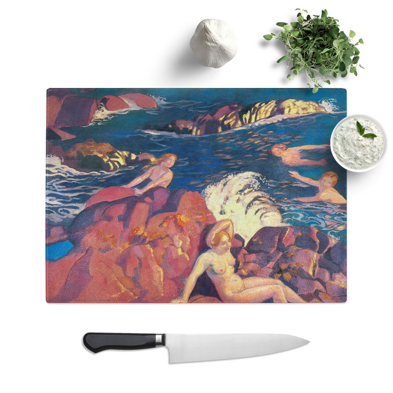 Wave by Maurice Denis Chopping Board, 0.4cm H x 28.5cm W x 39cm L