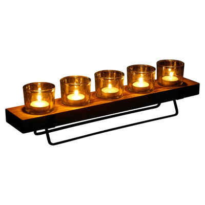 Wood Tabletop / Centrepiece Tealight Holder