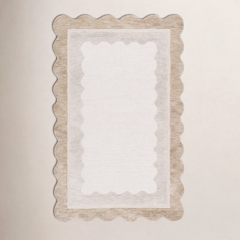 Annette Martha Stewart Hand Tufted Wool, Cotton Striped Outdoor Rug, Rectangle 6' x 9'