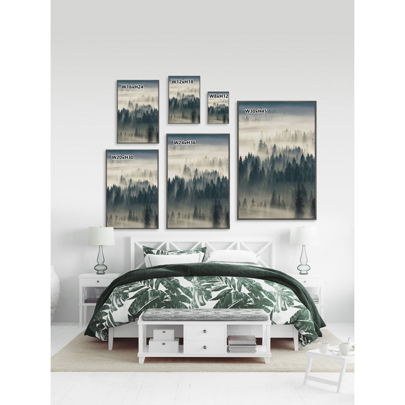 Viens dans les bois - Peinture sur toile, L 12 po x H 18 po x P 1,5 po, Toile sur cadre, Aucun mat