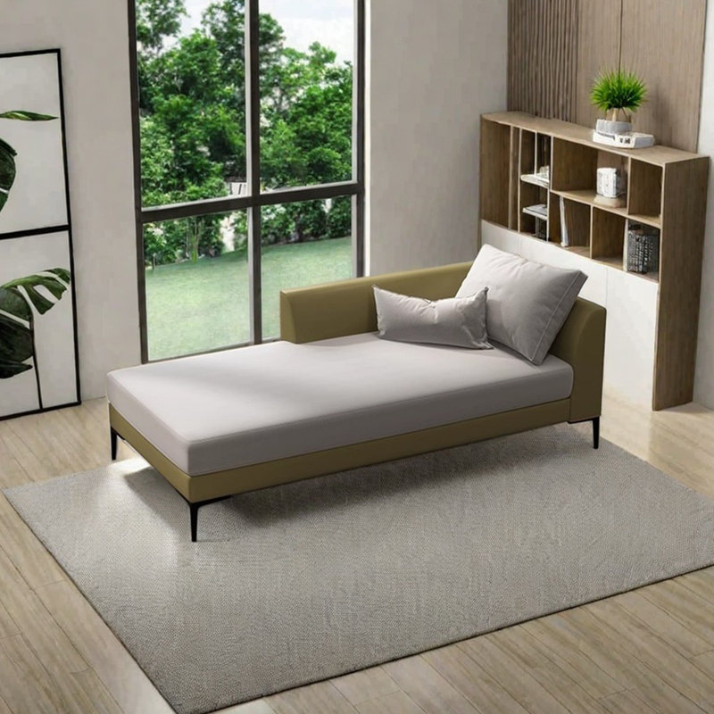 Fauteuil inclinable en éponge légère luxueuse, Orienté à droite, Vert / gris pâle