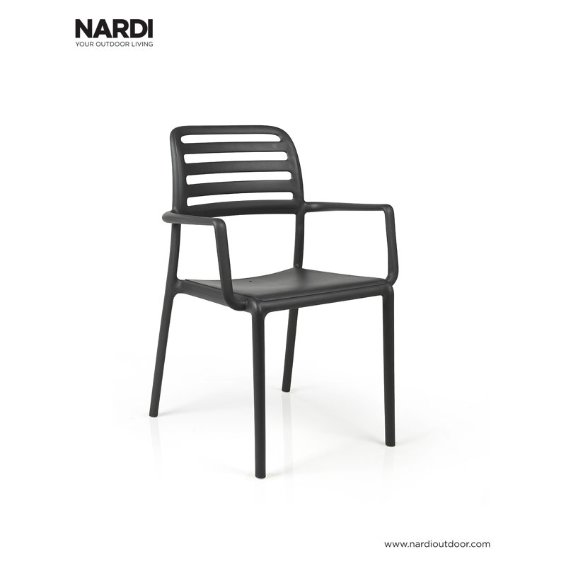 Geertruidenberg Stacking Patio Dining Armchair with Cushion, Anthracite