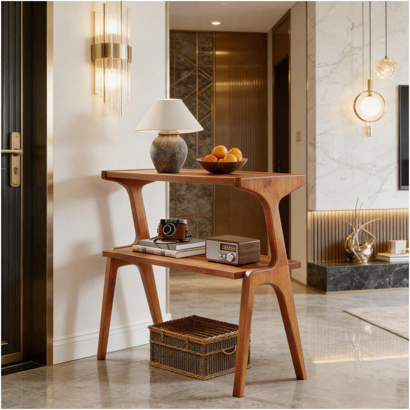 Table d'appoint de style contemporain, table de bout à 2 niveaux, table de bout Farmhouse, table de chevet élégante