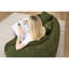 049s Curved Modern 2 Chenille Désossé, Modernisé, 3 Coussins, Convient aux espaces de vie compacts, Profil d'espace avec bureau décoratif, appartement, chambre d'amis et élégant