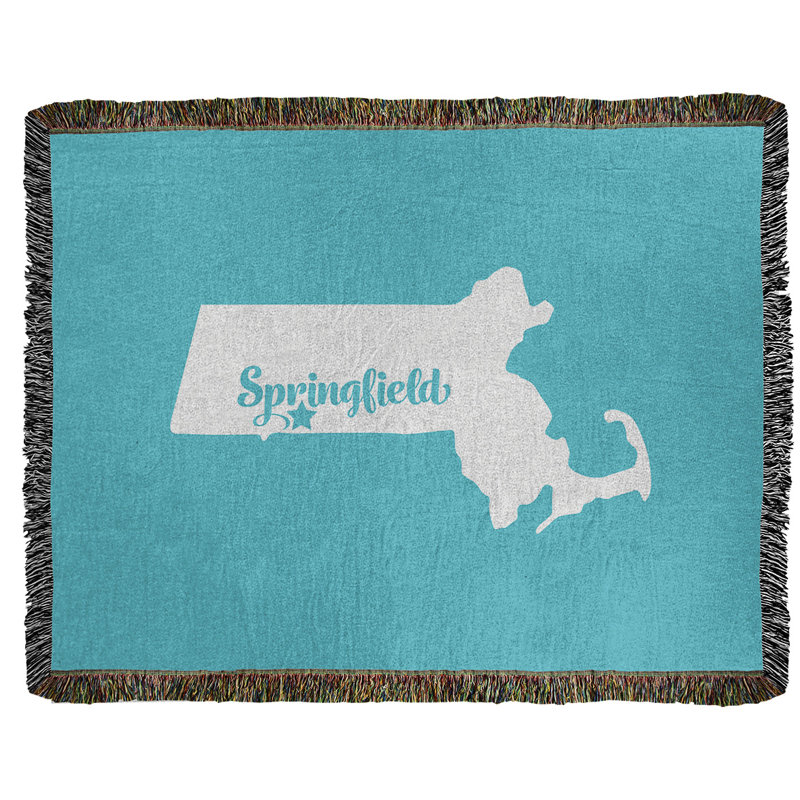 Hand Woven Throw Blanket, 37" W x 52" L, Teal