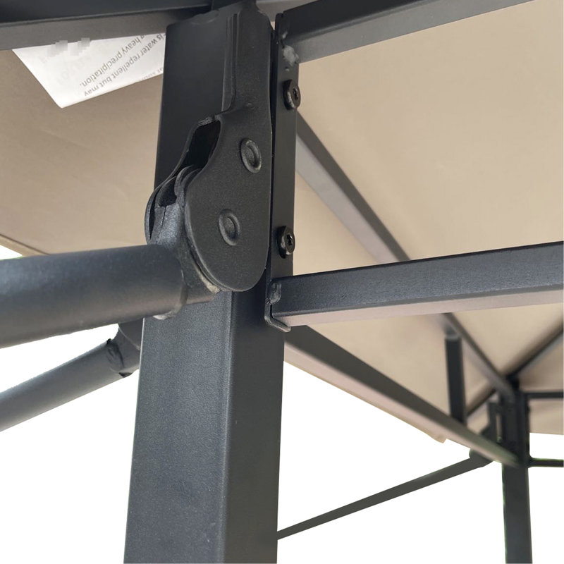 Pavillon de jardin avec cadre en acier et support solide