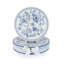 Assiettes à gâteau fleurs bleues dans une boîte cadeau assortie 