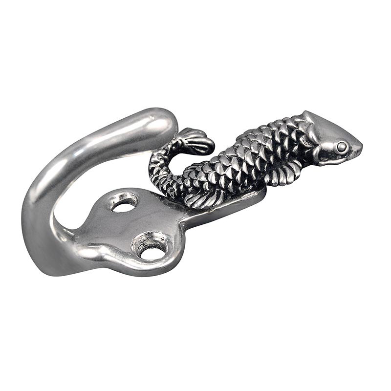 Pollino Wall Hook, Antique Silver