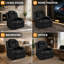 37" Wide Modern Faux Leather Electric Power Recliner Chair, Single Power Reclining Sofa with USB Charging Port