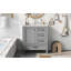 Meuble-lavabo simple 18 po avec comptoir en céramique